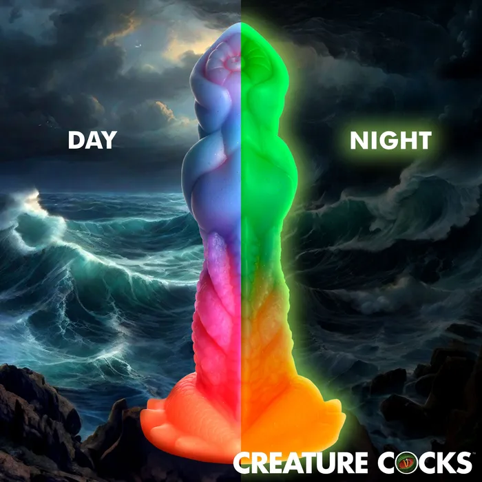 Creature Cocks Dildos AquaCock GlowInTheDark Silicone Dildo