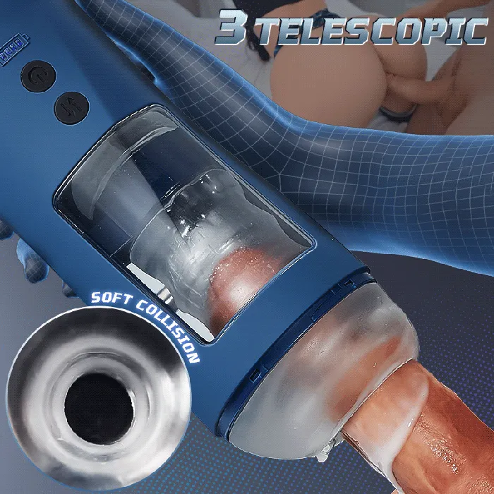 Male Sex Toys AcmeJoy SONIC 3 Telescopic Stroker Big Chamber Suits All Shaft