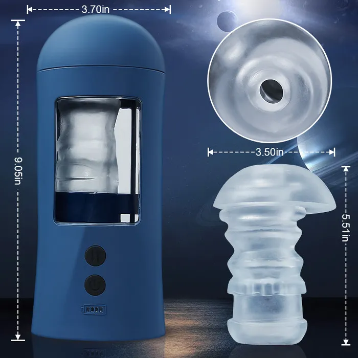 Male Sex Toys AcmeJoy SONIC 3 Telescopic Stroker Big Chamber Suits All Shaft