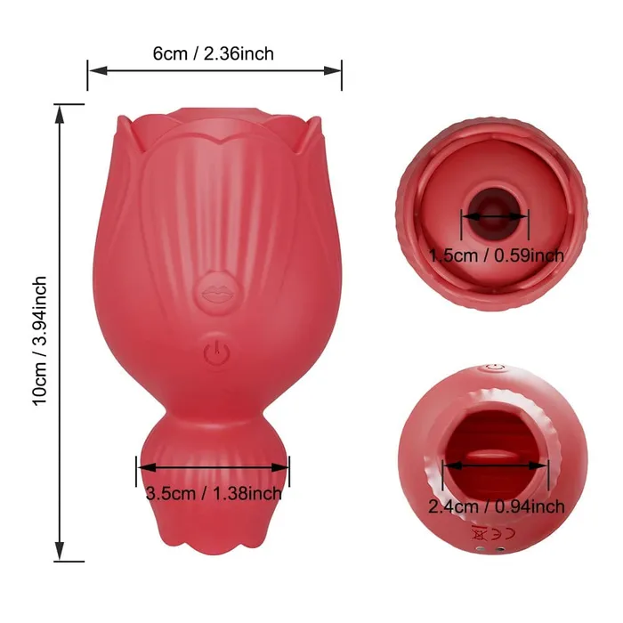 Rose Nipple Licking Stimulator SuckerBullet Vibration Lovegasm Vibrators