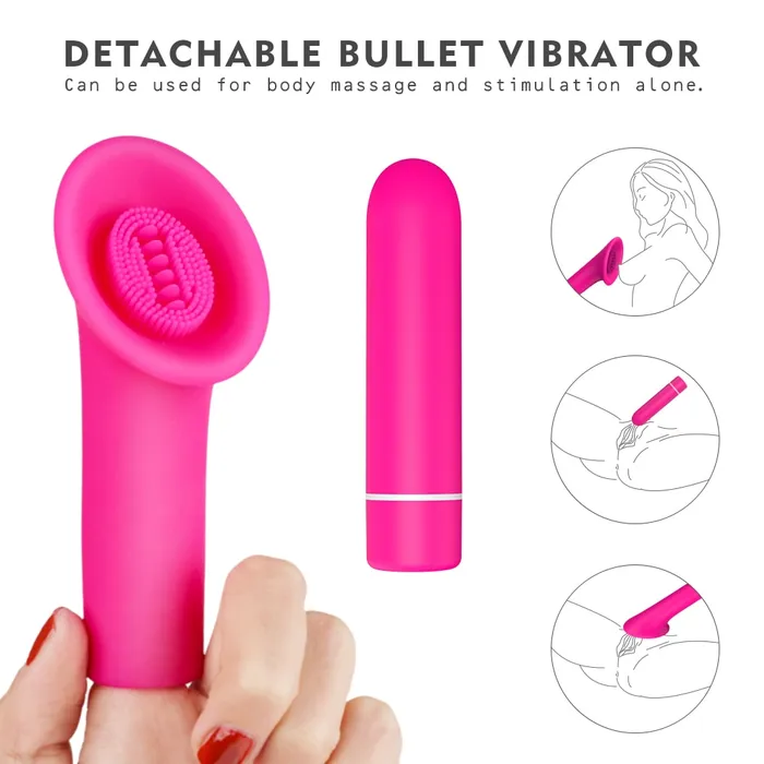 9 Vibration Modes Detachable Bullet Clitoral Licking Vibrator Massager YOSPOSS Female Sex Toys