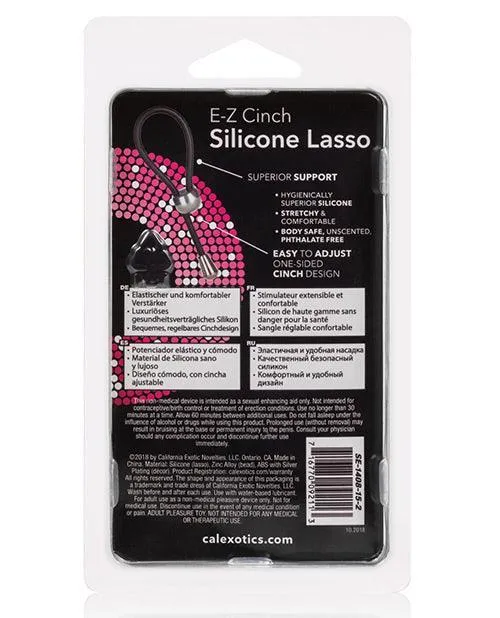 Anal Ez Cinch Silicone Lasso Black California Exotic Novelties