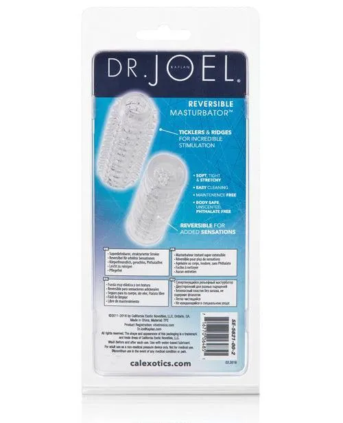 California Exotic Novelties Male Sex Toys Dr Joel Kaplan Reversible Masturbator Clear