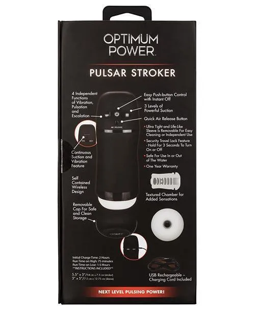 California Exotic Novelties Male Sex Toys Optimum Power Pulsar Stroker Black