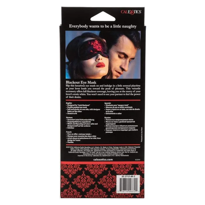 California Exotics Scandal Blackout Eye Mask Red California Exotics Vibrators