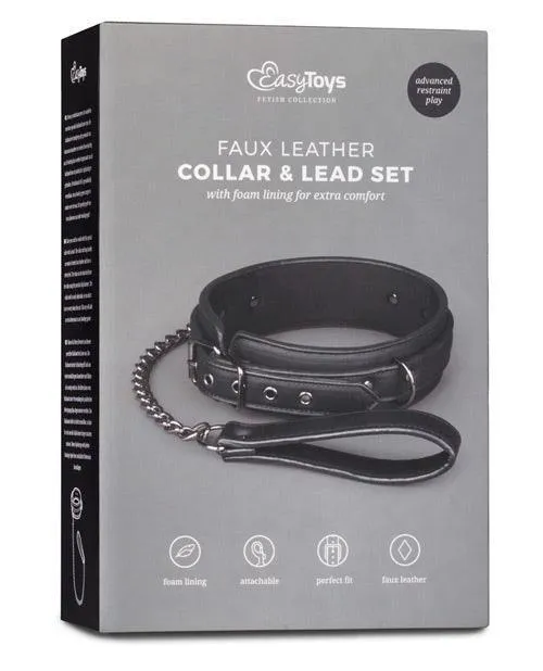 Easy Toys Fetish Collar wLeash Black Onedc Anal