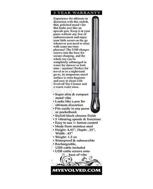 Evolved Pen Pal Vibe Black Evolved Novelties INC Vibrators
