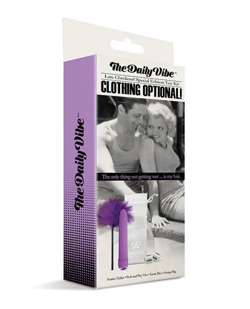 Global Novelties LLC Vibrators The Daily Vibe Clothing Is Optional Kit Purple Global Novelties LLC Vibrators The Daily Vibe Clothing Is Optional Kit Purple