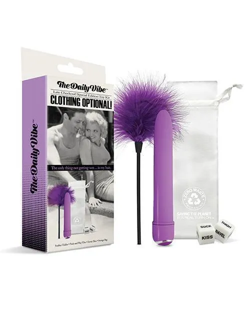 Global Novelties LLC Vibrators The Daily Vibe Clothing Is Optional Kit Purple