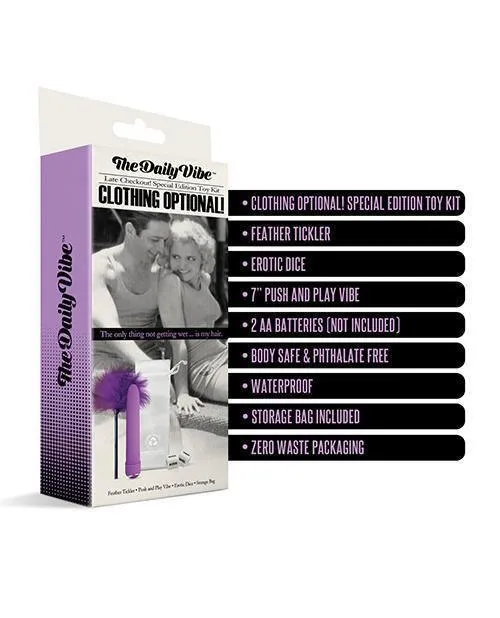 Global Novelties LLC Vibrators The Daily Vibe Clothing Is Optional Kit Purple