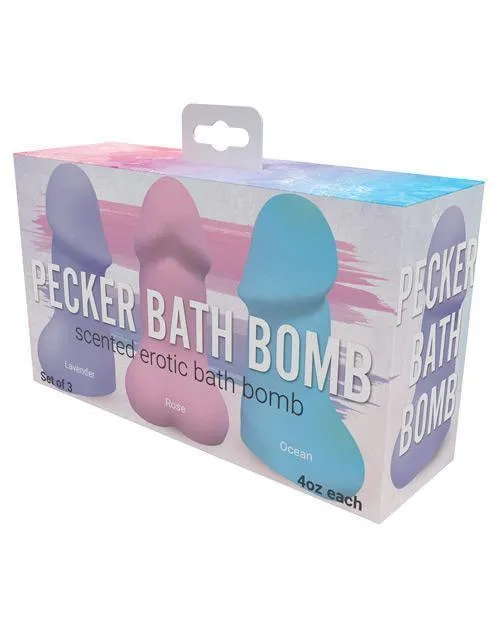 Hott Products Male Sex Toys Pecker Bath Bomb Pack Of 3
