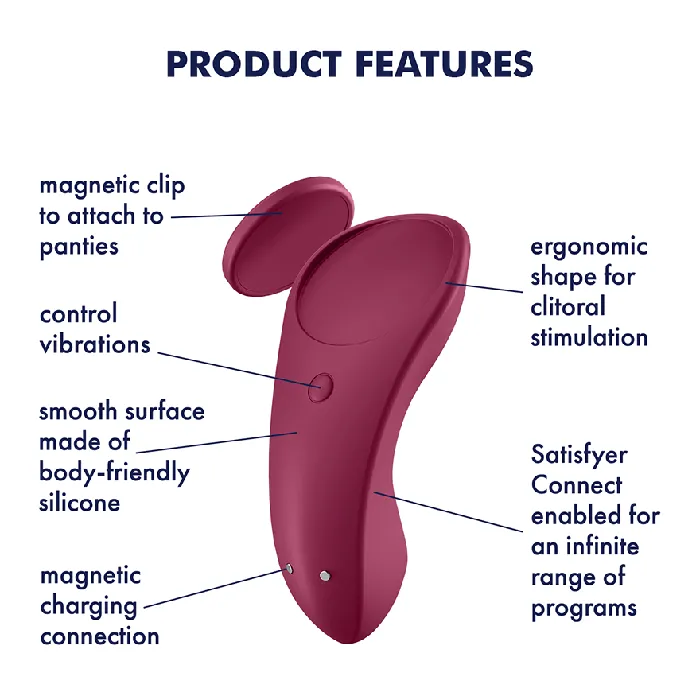 Vibrators Satisfyer Sexy Secret AppControlled Panty Vibrator Pink Satisfyer