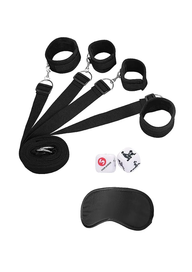 Anal SHOTS AMERICA LLC BED RESTRAINTS BLACK