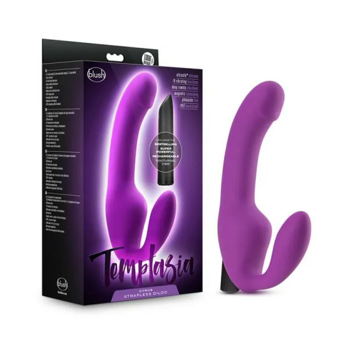 Blush Dildos Temptasia Cyrus Strapless Silicone Dildo Purple