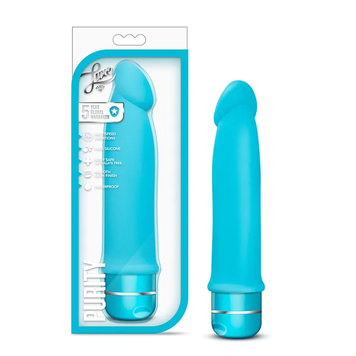 Blush Vibrators Blush Luxe Purity Silicone Vibrator Blue