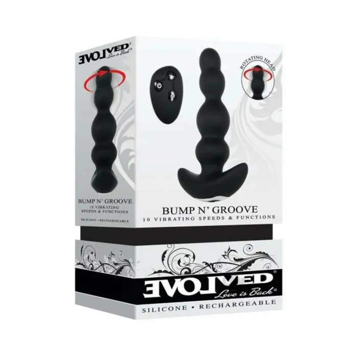 Evolved Anal Evolved Bump N Groove Beaded Anal Vibrator Black