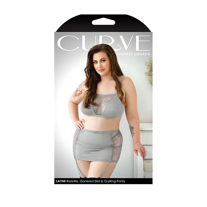 Female Sex Toys Fantasy Lingerie Fantasy Lingerie Curve Layne Lace Panel Bralette Matching Gartered Skirt GString Panty Gray 3XL4XL Female Sex Toys Fantasy Lingerie Fantasy Lingerie Curve Layne Lace Panel Bralette Matching Gartered Skirt GString Panty Gray 3XL4XL