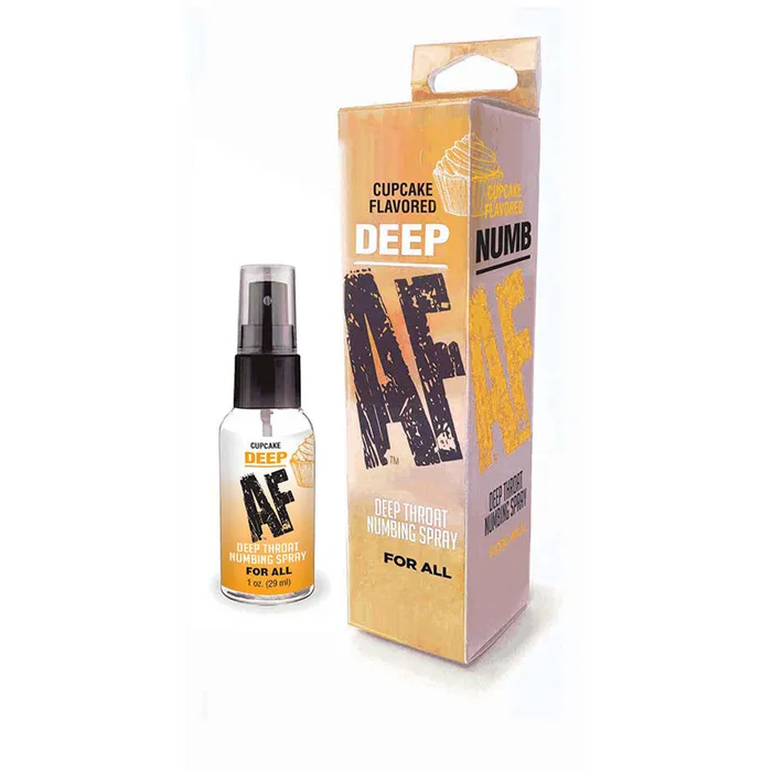 Little Genie Productions Male Sex Toys Deep AF Deep Throat Spray Cupcake 1 oz Little Genie Productions Male Sex Toys Deep AF Deep Throat Spray Cupcake 1 oz