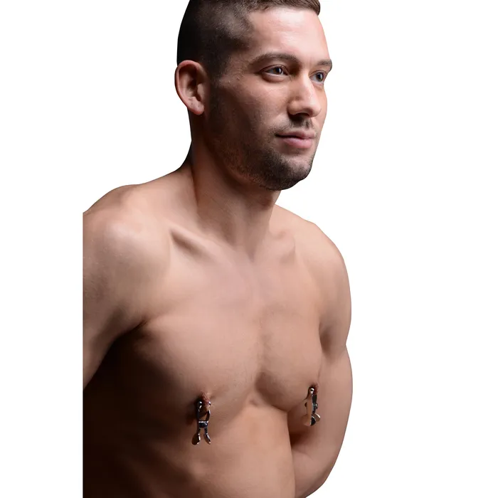Male Sex Toys Stainless Steel BallTipped Nipple Clamps Master Series
