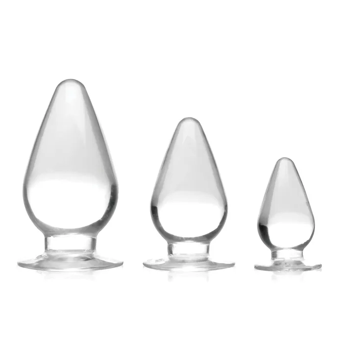 Master Series Triple Cones 3 Piece Anal Plug Set Clear Anal