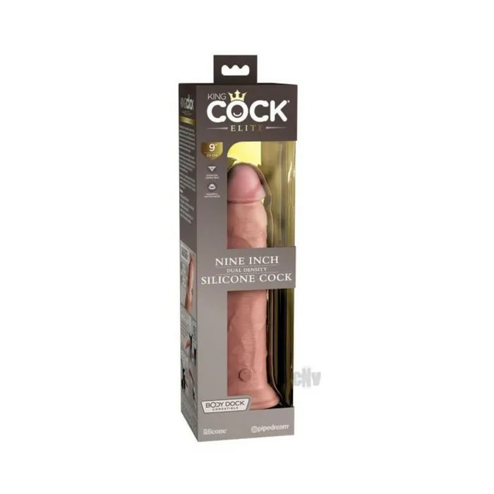 Pipedream Dildos King Cock Elite Silicone Dualdensity Cock 9 In Light