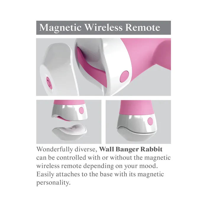 Pipedream Vibrators Threesome Wall Banger Rabbit Pink