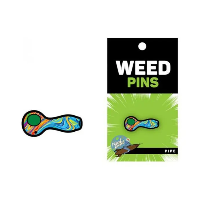 Wood Rocket LLC Weed Pipe With Swirled Color Fill Male Sex Toys
