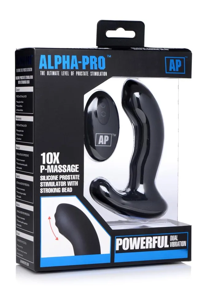 ALPHAPRO AlphaPro PMassage Prostate Stimulator with Stroking Bead Male Sex Toys