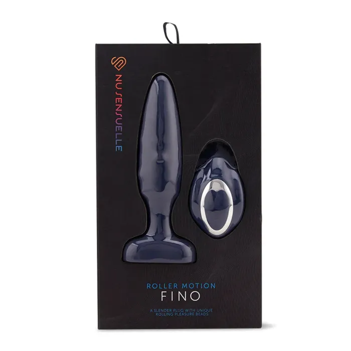 Anal Nu Sensuelle Nu Sensuelle Fino Roller Motion Remote Control Vibrating Butt Plug Navy Blue