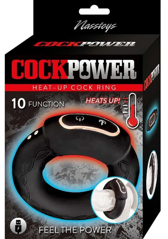 CockPower Male Sex Toys Cockpower Heat Up Rechargeable Silicone Cock Ring CockPower Male Sex Toys Cockpower Heat Up Rechargeable Silicone Cock Ring