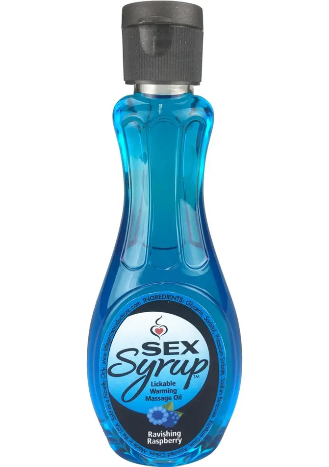 Couples Little Genie Sex Syrup Lickable Flavored Warming Massage Oil 4oz Ravishing Raspberry