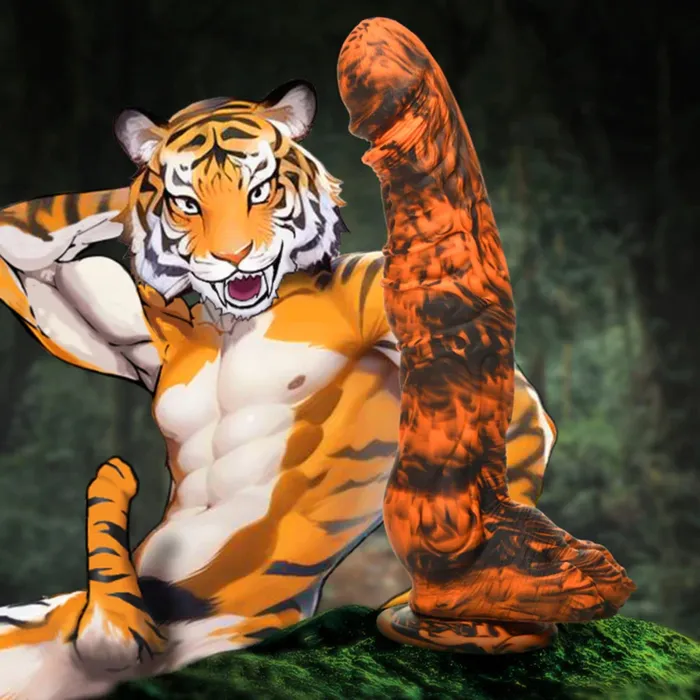 Creature Cocks Dildos Creature Cocks Sabertooth Silicone Dildo Orange Black