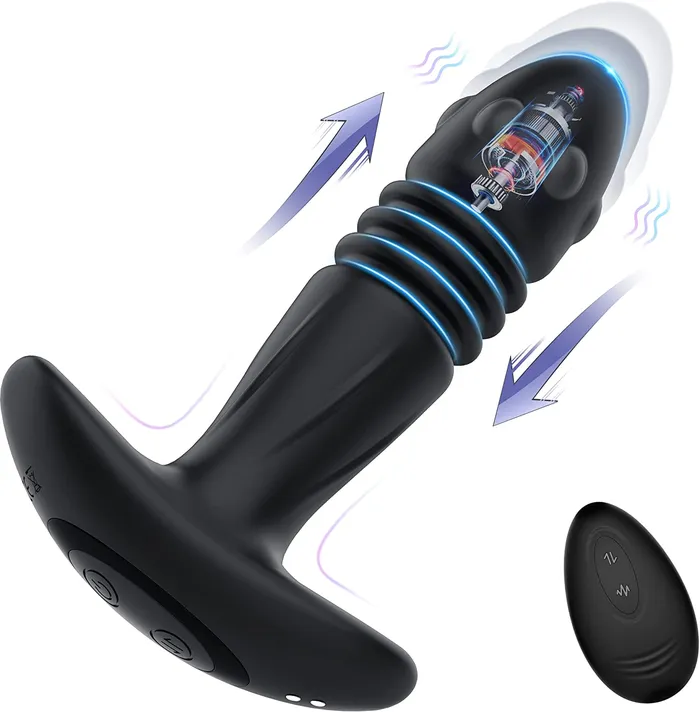Earlypeach Male Sex Toys 10 Thrusting 3 Speeds Vibration Prostate Massager