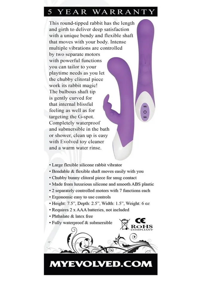 Evolved Female Sex Toys Enchanted Bunny Rechargeable Silicone Rabbit Vibrator