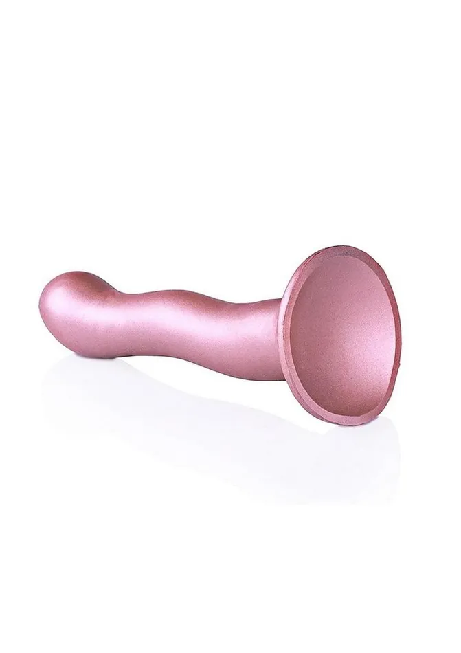 Female Sex Toys Ouch Ouch Ultra Soft Curvy GSpot Silicone Dildo 7in Mettalic
