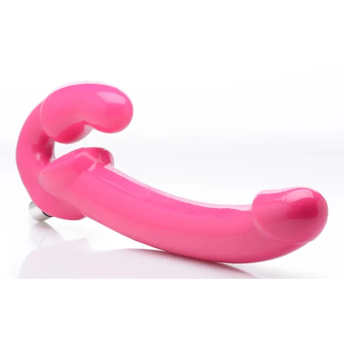 Female Sex Toys Strap U 7X Revolver Slim Vibrating Strapless StrapOn Pink Strap U