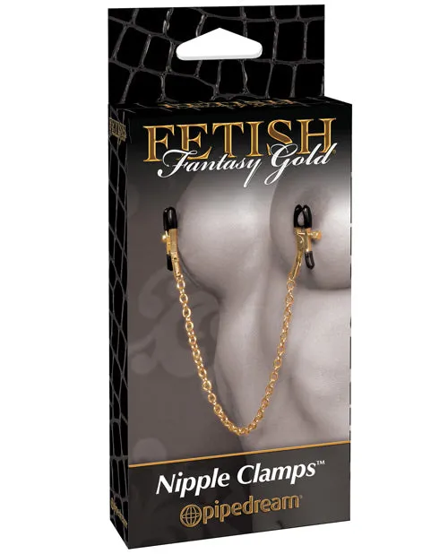 Fetish Fantasy Gold Chain Nipple Clamps Gold Open Desires Female Sex Toys