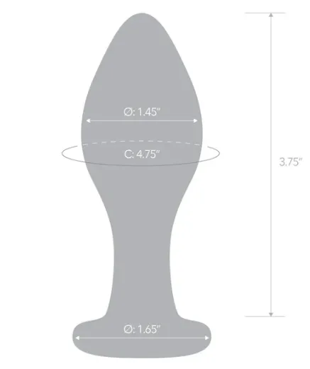 Glas Anal Glas Classic Butt Plug Clear 4 Inch