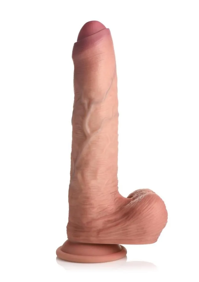 Jock Female Sex Toys Jock Dual Density Uncut Dildo with Balls