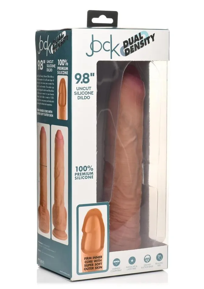 Jock Female Sex Toys Jock Dual Density Uncut Dildo with Balls