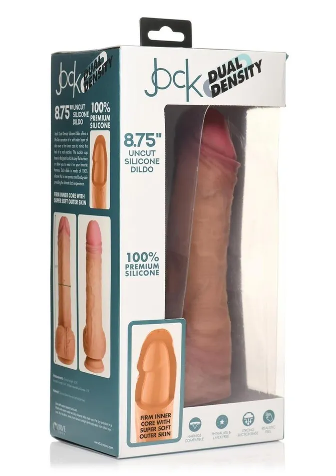 Jock Female Sex Toys Jock Dual Density Uncut Dildo with Balls