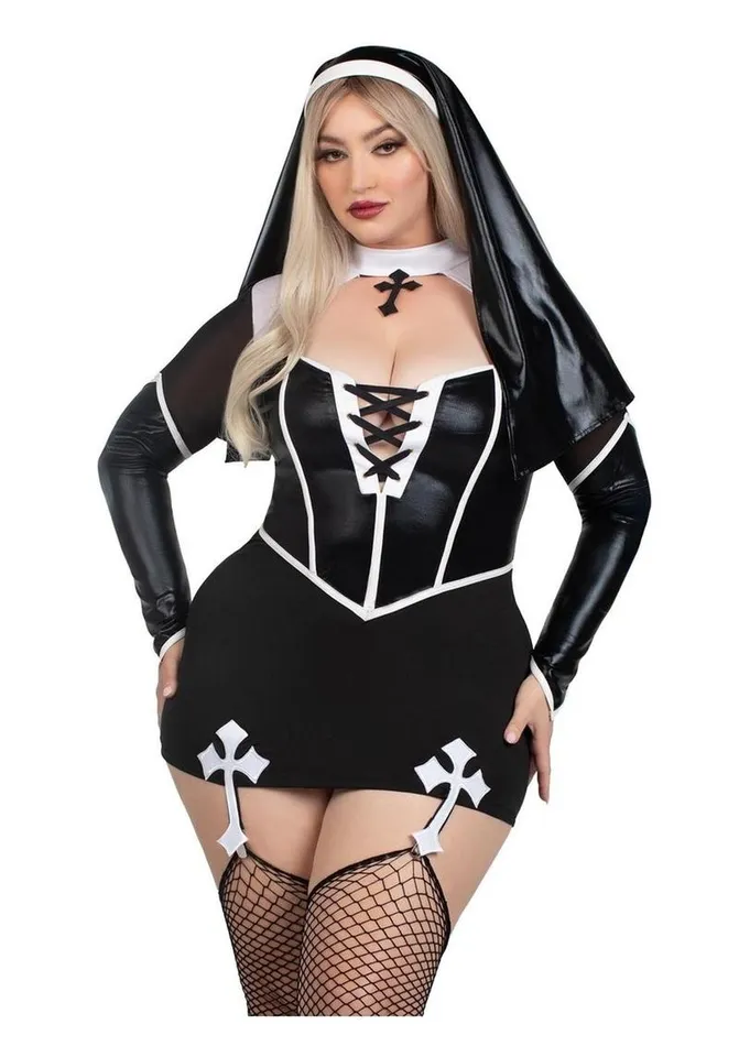 Leg Avenue Holy Hottie Set Boned Garter Dress with Cross Accents and Nun Habit Leg Avenue Male Sex Toys Leg Avenue Holy Hottie Set Boned Garter Dress with Cross Accents and Nun Habit Leg Avenue Male Sex Toys