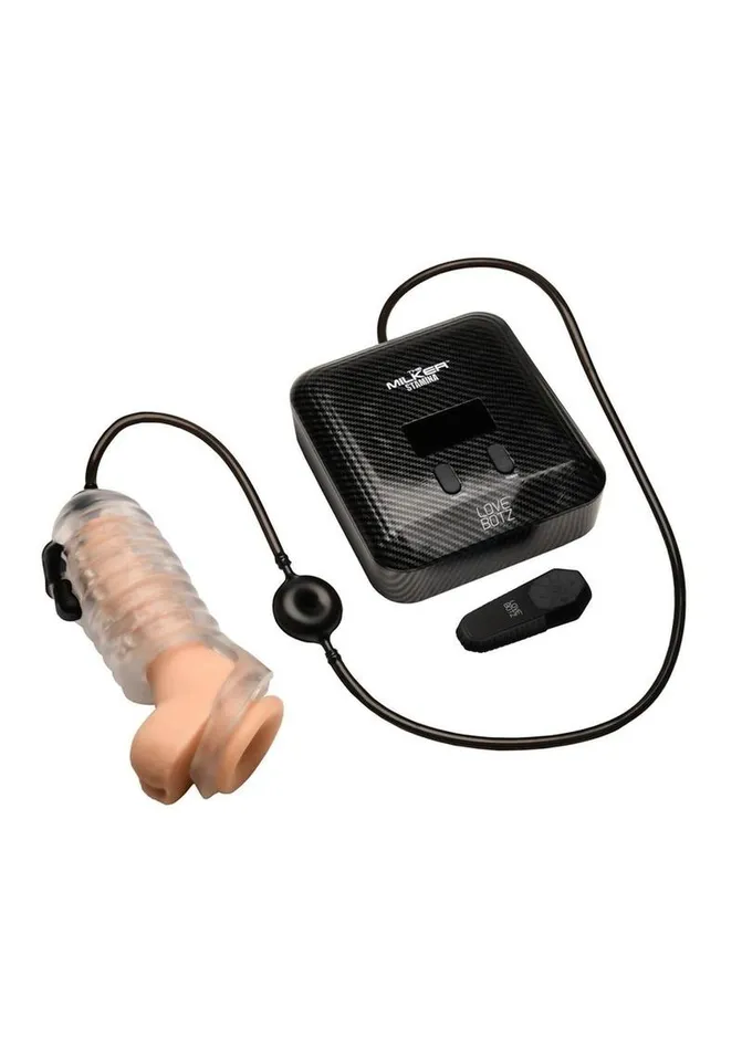 Lovebotz The Milker Max Edition Rechargeable Thrusting and Vibrating Masturbator with Remote Lovebotz Male Sex Toys
