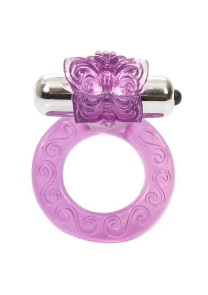 Male Sex Toys Intimate Butterfly Ring Vibrating Cock Ring with Clitoral Stimulation Couples Enhancers