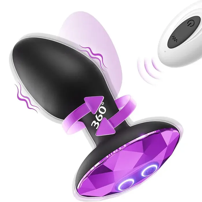 Male Sex Toys Inyarose Pleasure Wave Rotating Vibrating Anal Plug