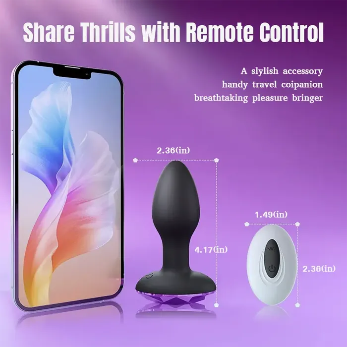 Male Sex Toys Inyarose Pleasure Wave Rotating Vibrating Anal Plug