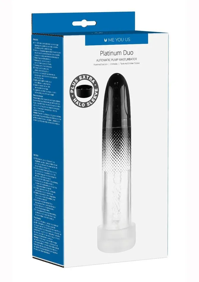 Me You Us Male Sex Toys ME YOU US Platinum Duo Automatic Penis Pump Rechargeable Masturbator