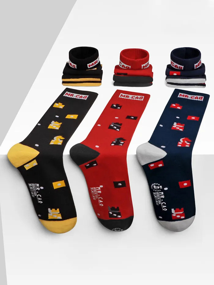 mysite Female Sex Toys Mens Jacquardknit Critter Calf Socks