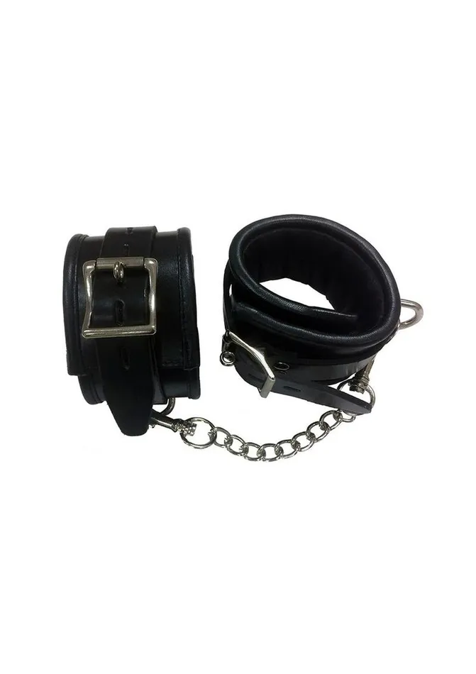 Restraints Rouge Rouge Padded Leather Adjustable Ankle Cuffs