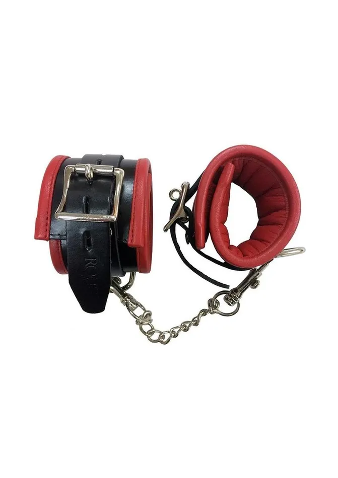 Restraints Rouge Rouge Padded Leather Adjustable Ankle Cuffs